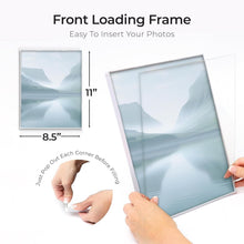 Load image into Gallery viewer, Versatile White 8.5x11 Picture Frame Set - Ideal for Certificates and Artwork