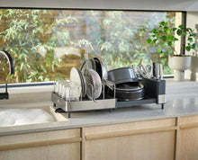 Load image into Gallery viewer, Expandable Stainless Steel Dish Drying Rack with High Capacity for Cookware