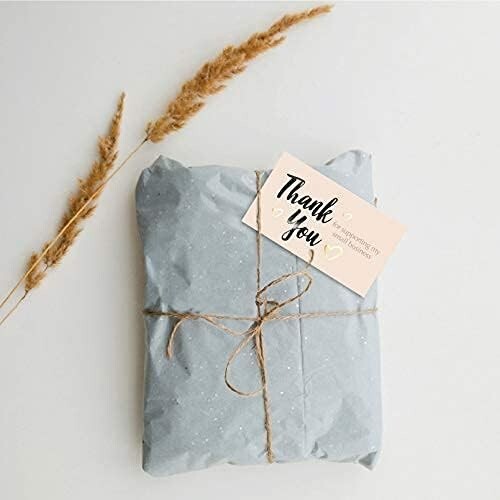 Personalized Thank You Cards - Gold Foil 600 Pack, Ideal for Small Businesses