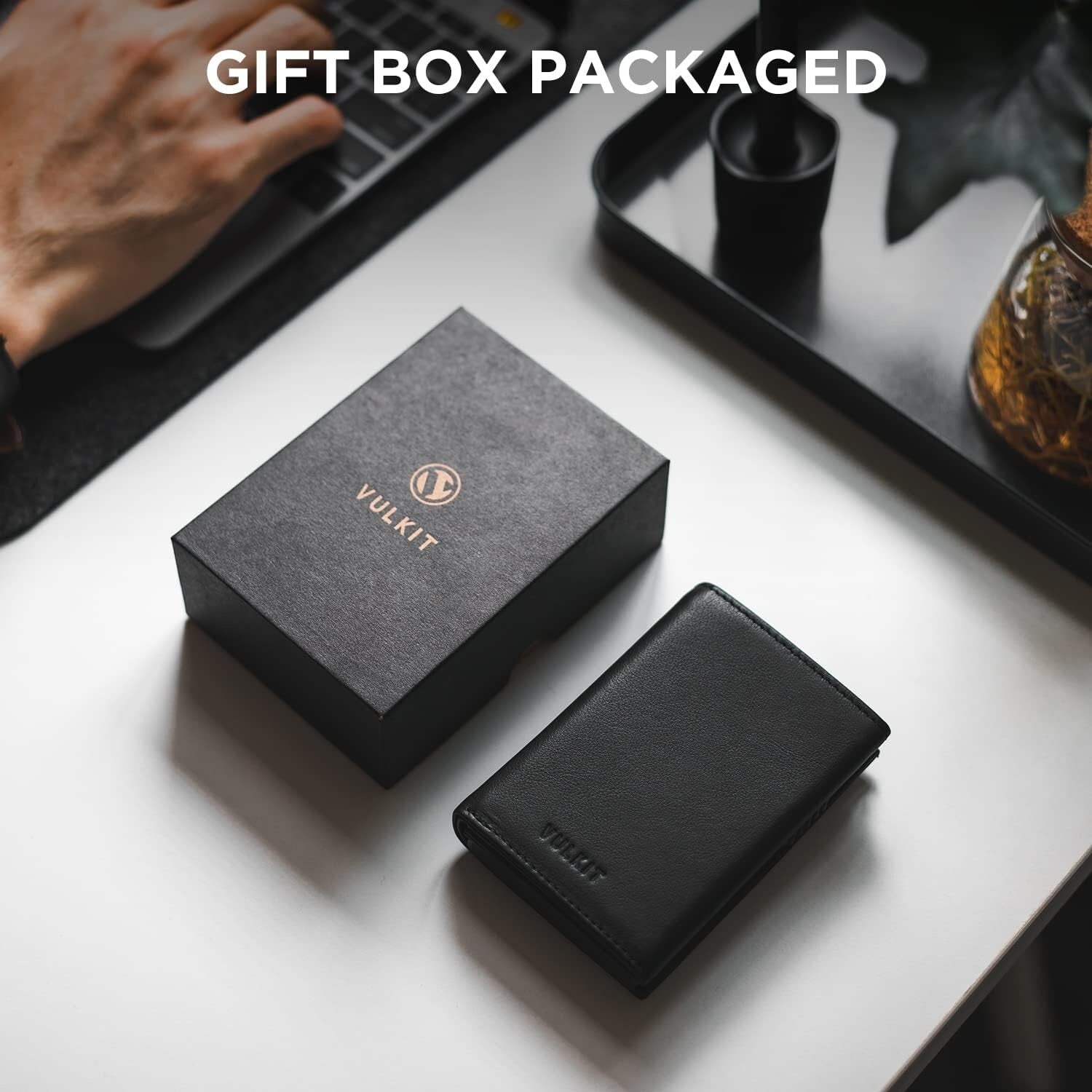 Compact Card Holder Wallet with ID Window & Coin Zipper Pocket - Men’s Essential