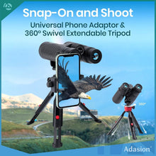 Load image into Gallery viewer, Versatile 12x42 Binoculars with Phone Adapter - Ideal for Travel &amp; Sports