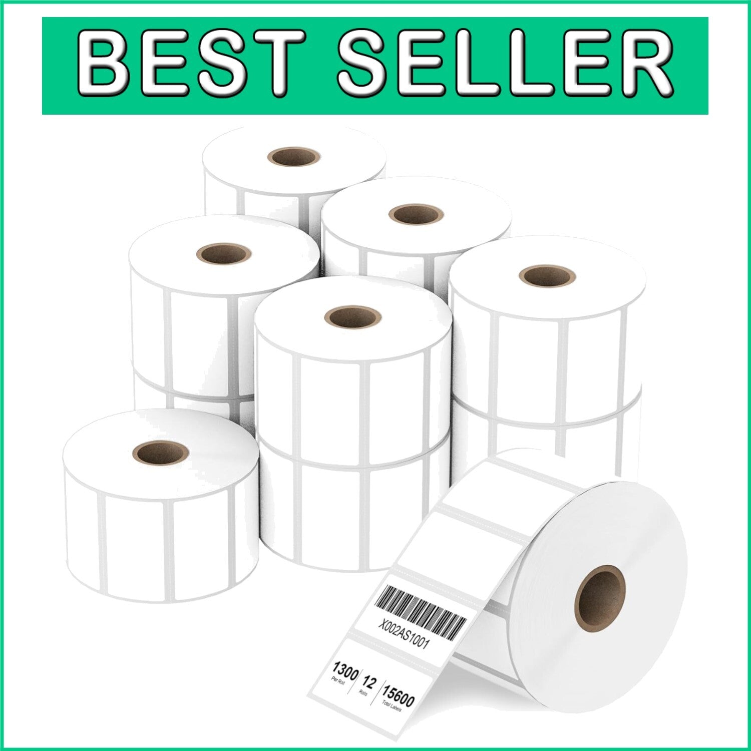 Customizable 2" x 1" Perforated Labels - Compatible with Rollo, Zebra Printers