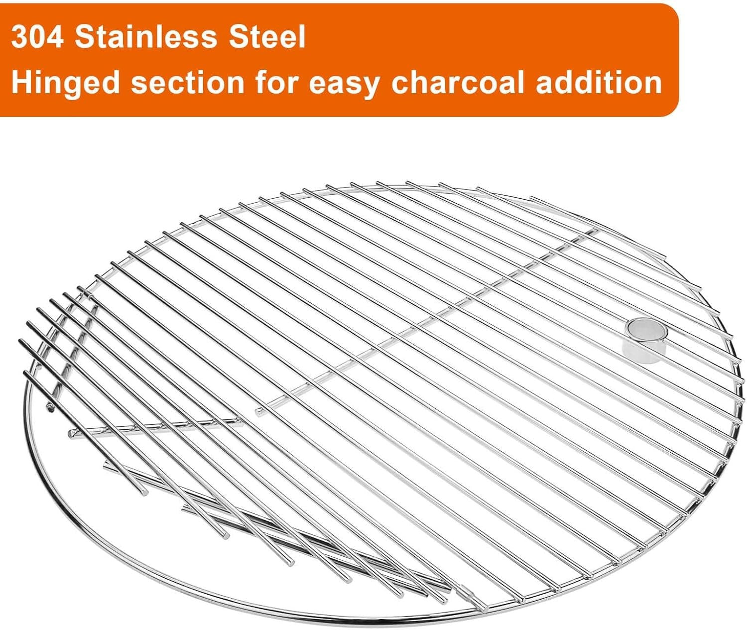 19.5" Heavy Duty 304 Stainless Steel Round Grill Grate - Easy Clean Surfaces