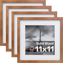 Load image into Gallery viewer, Versatile 11x11 Frames with Plexiglass - 4-Pack for Wall and Tabletop Mounting