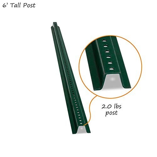 Durable 6ft U-Channel Sign Post with Pre-Drilled Holes for Easy Installation