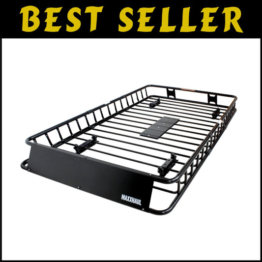 Lightweight 64" x 39" x 6" Steel Roof Rack - Easy Snap Mount Perfect for Trucks