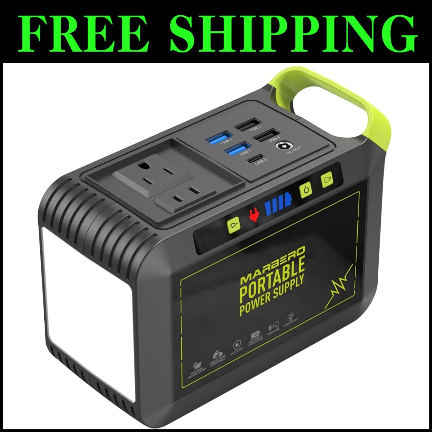 Lightweight Portable Power Station with Multi-Output Ports - Ideal for Travel