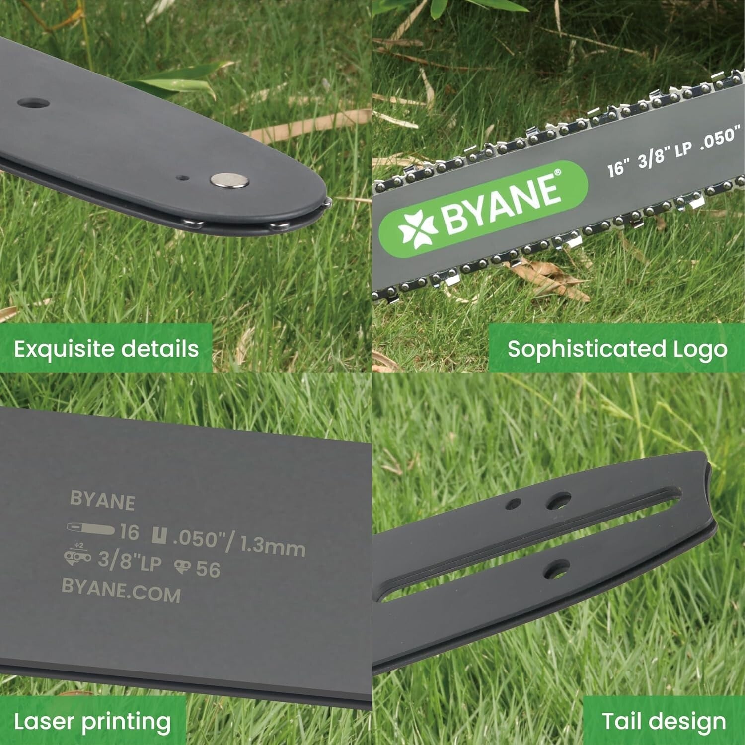 16-Inch Bar & Chain with Safety Features - Ideal for Trimming & Landscaping