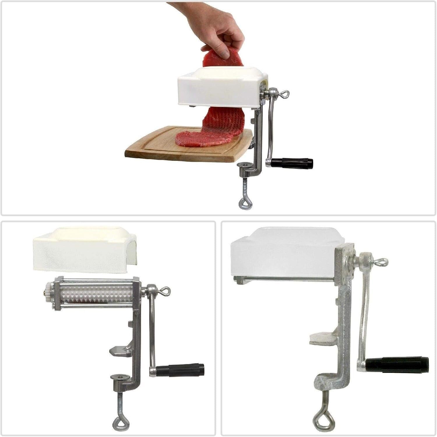 Versatile Meat Tenderizer Tool – Heavy-Duty Clamp-On Cuber for Perfect Marinades