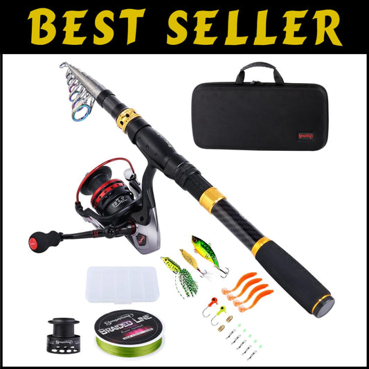 Telescopic Fishing Rod Reel Combo – Travel-Friendly Kit for Salt & Freshwater