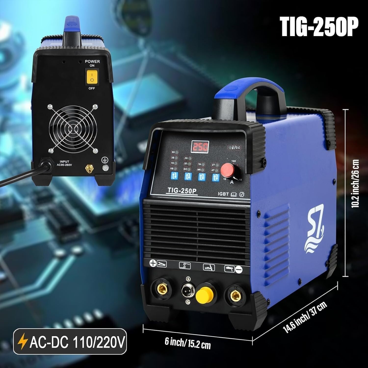 Versatile 3-in-1 TIG Welder for Aluminum, Stainless Steel & More – 110/220V