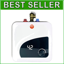 Load image into Gallery viewer, 2.7 Gallon Stainless Steel Electric Water Heater with Adjustable Thermostat
