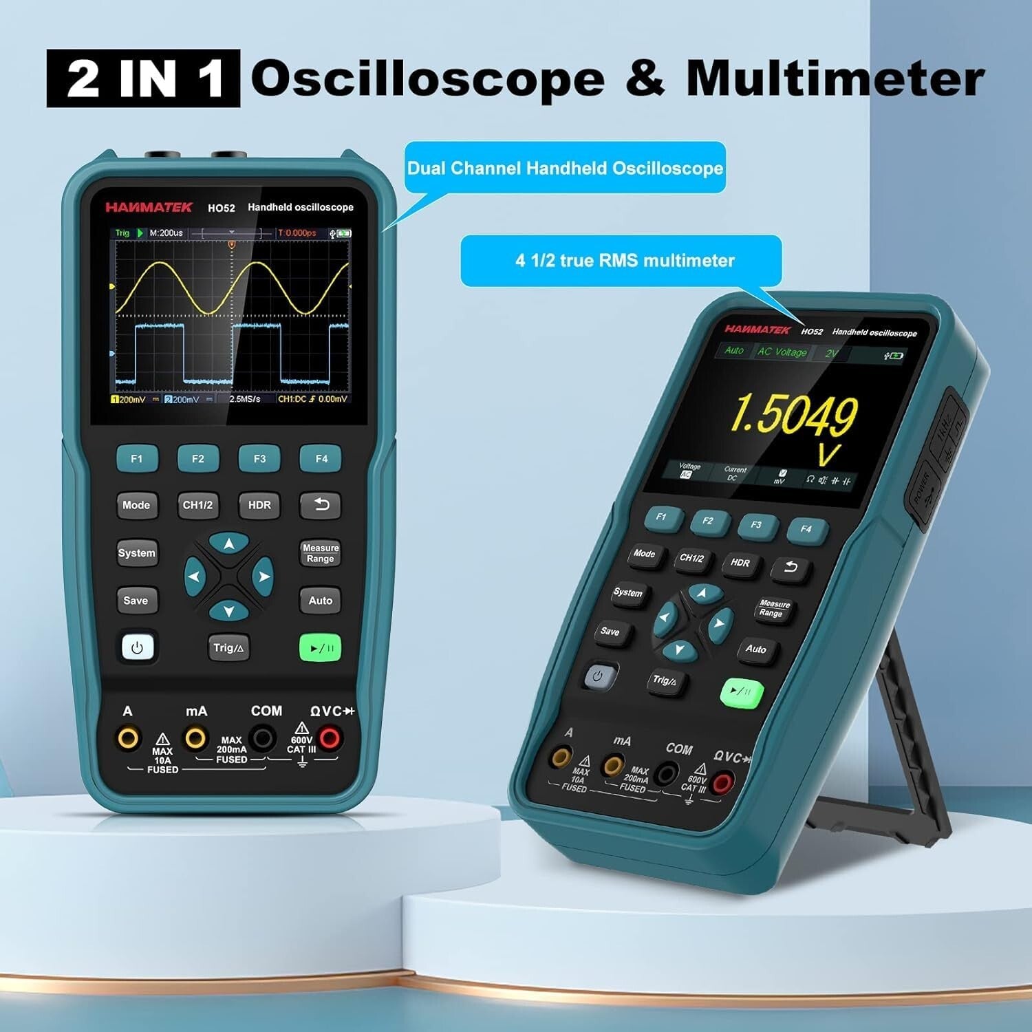 100MHz Bandwidth Handheld Digital Oscilloscope with Memory & USB Connectivity
