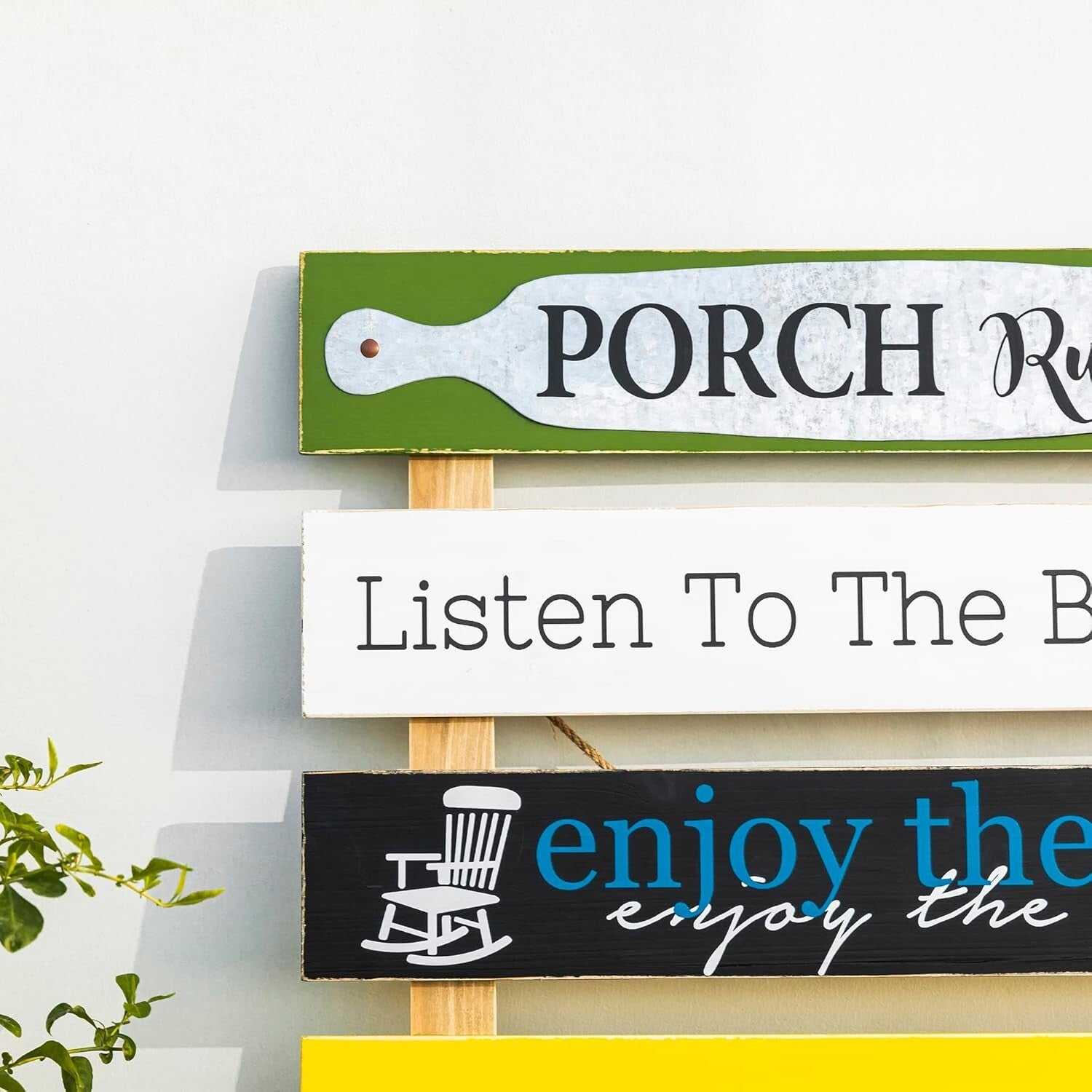 Charming Rustic 36'' Porch Rules Sign - Hand-Painted Outdoor Wall Decor