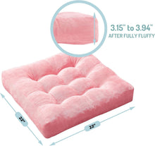 Load image into Gallery viewer, Set of 2 Stylish Pink Corduroy Floor Pillows – Ideal for Relaxation &amp; Meditation