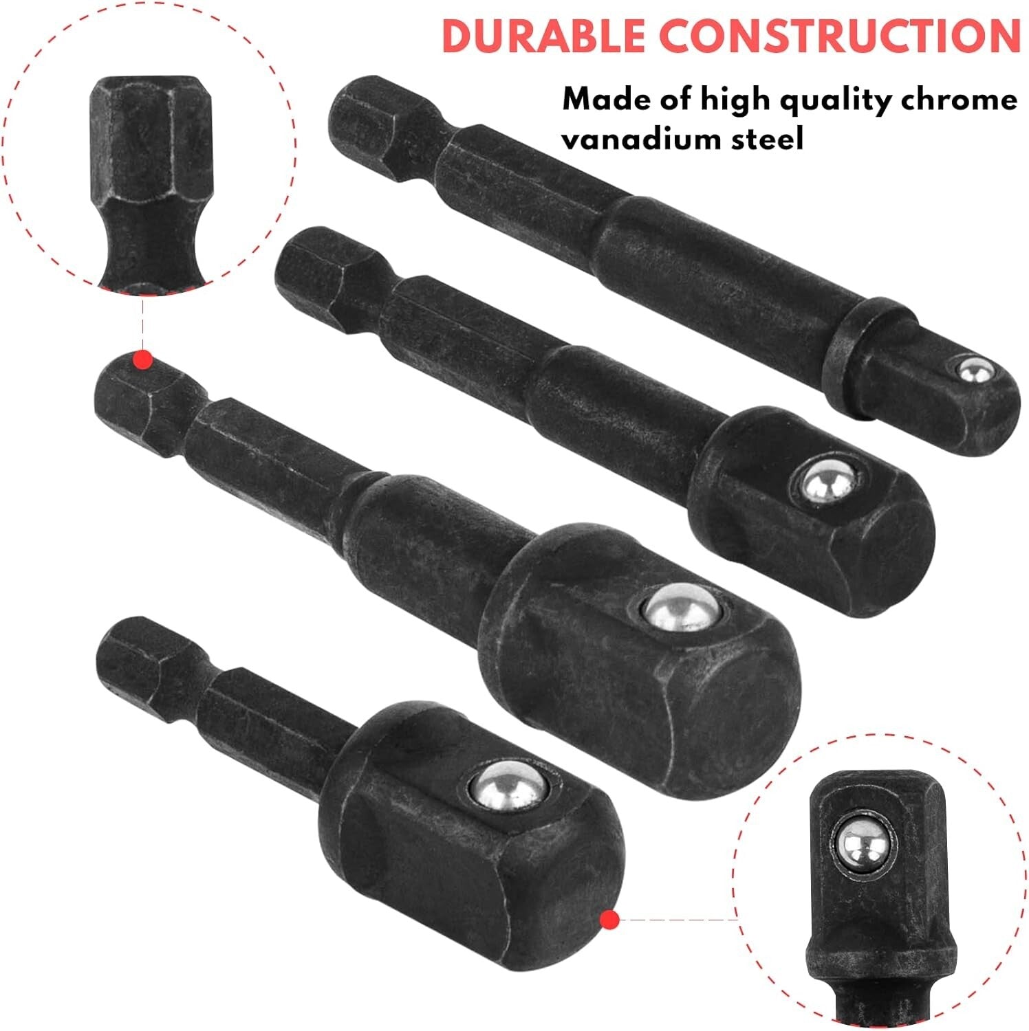 17-Piece Socket Adapter Set with Universal Joint & Foam Organizer - SPRING SALE