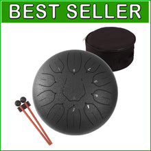 Load image into Gallery viewer, Ethereal 12-Inch Steel Tongue Drum with 11 Notes - Perfect for Meditation &amp; Yoga