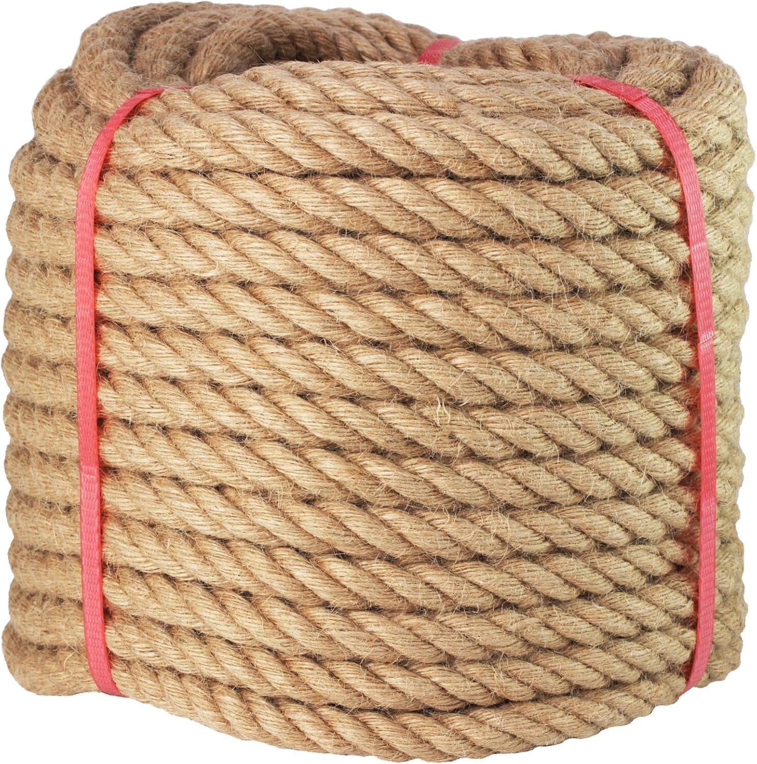 Durable Twisted Manila Rope 3/4 Inch x 100 Feet – Ideal for Landscaping & Crafts