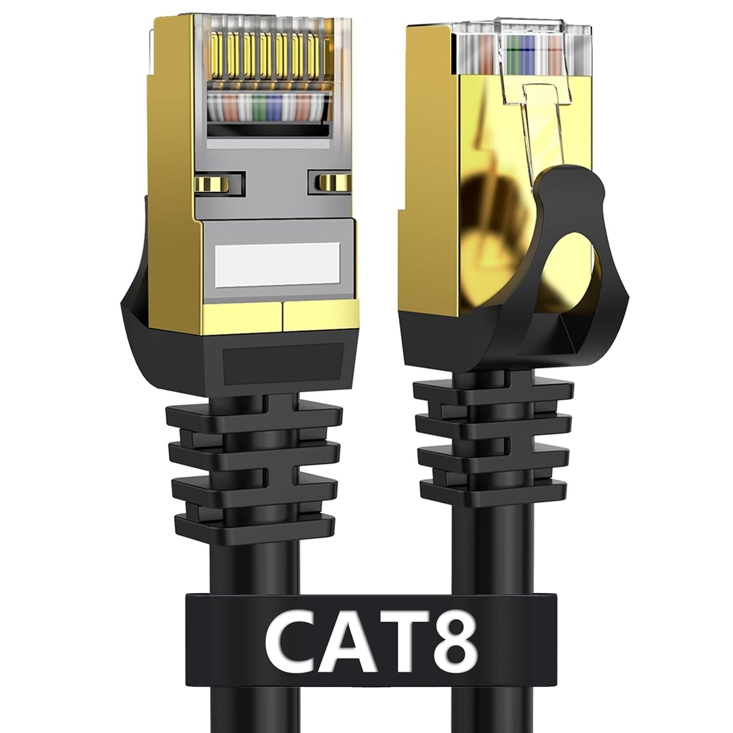 100ft Cat 8 Ethernet Cable - Heavy Duty, Weatherproof, High-Speed Connectivity