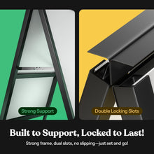 Load image into Gallery viewer, Weatherproof A-Frame Sandwich Board with 2 Corrugated Plastic Posters Included
