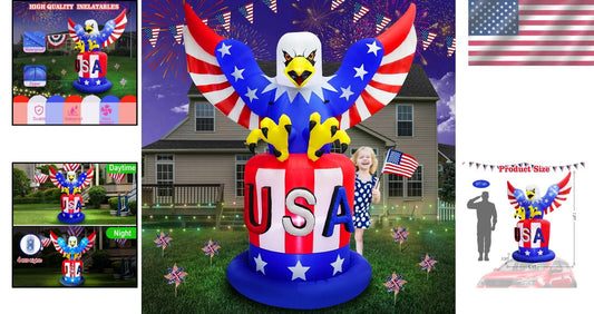 Celebrate Independence Day with 7.2FT Inflatable Eagle – Family Fun for All Ages