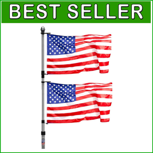 Durable 20 Ft Telescoping Flagpole with Clips - Perfect for Tailgates & Parades