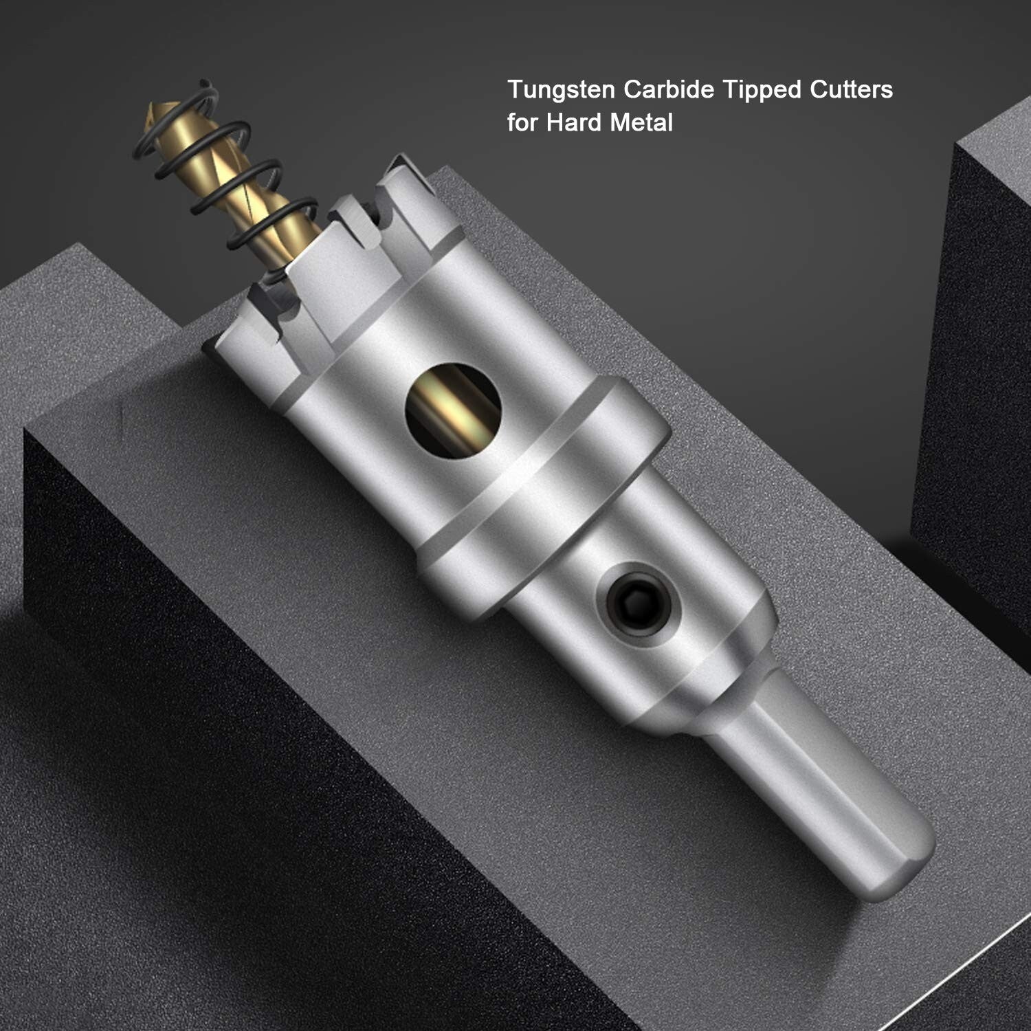 Robust Tungsten Carbide Tipped Hole Saw Drill Bit Set with Pilot Bits Included