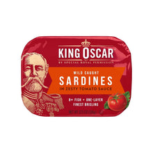 Load image into Gallery viewer, Premium Wild Caught Sardines in Zesty Tomato Sauce - 12 Cans Pack - 3.75 oz