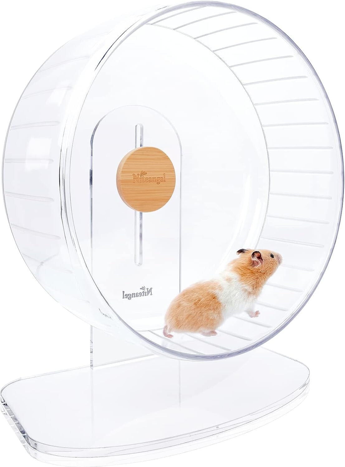 Extra Large Quiet Hamster Exercise Wheel with Adjustable Stand for Small Pets