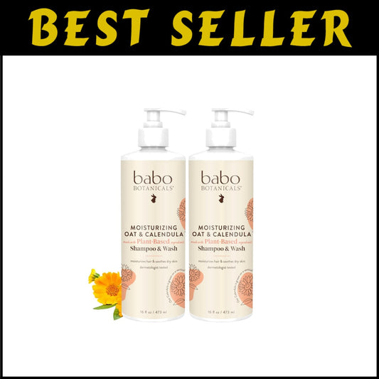 Lightly Scented Oat & Calendula 2-in-1 Shampoo for Sensitive Skin – Allergy-Free