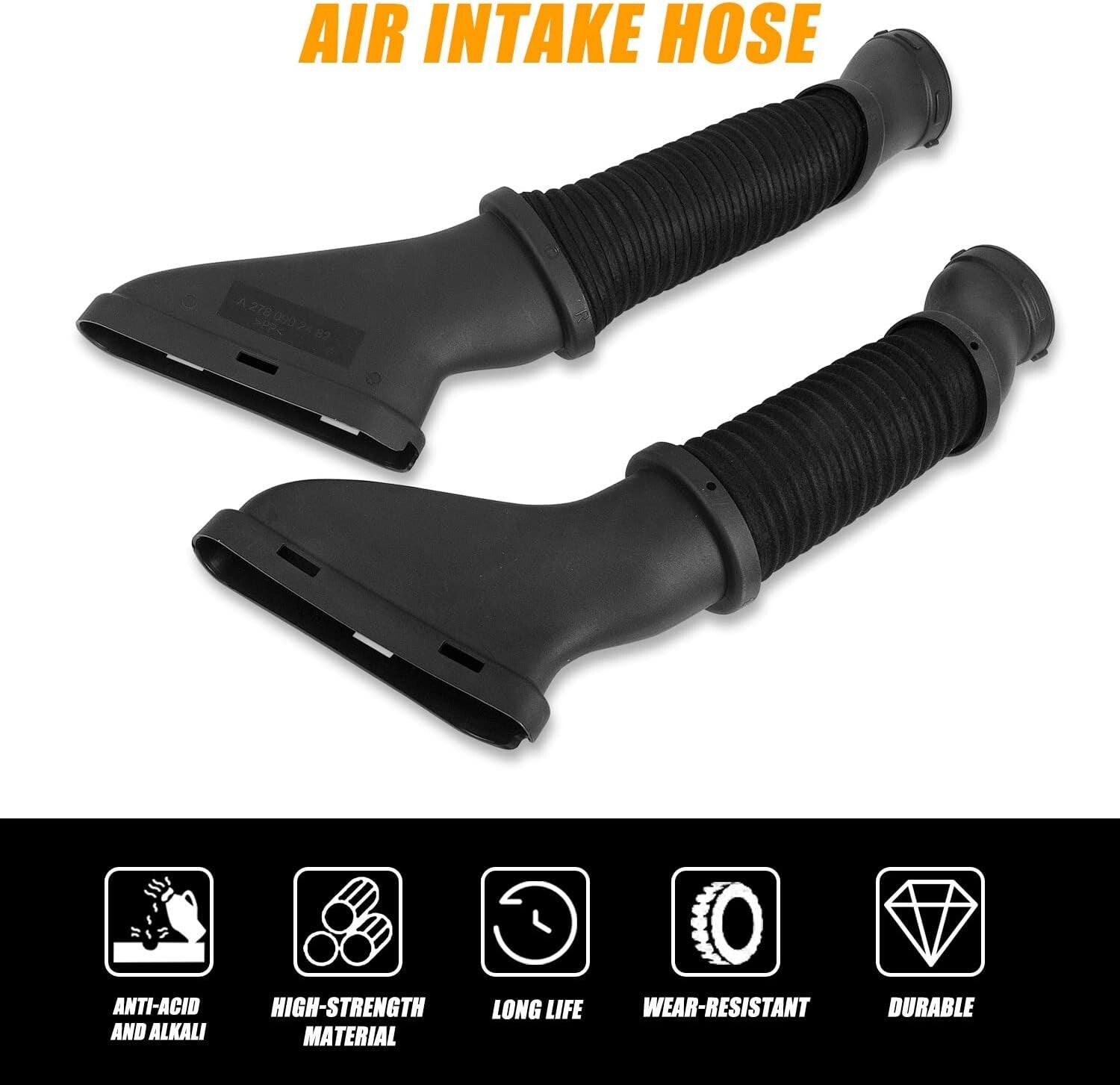 Durable Left & Right Air Intake Hoses for Mercedes GL450/ML550 - Easy Install
