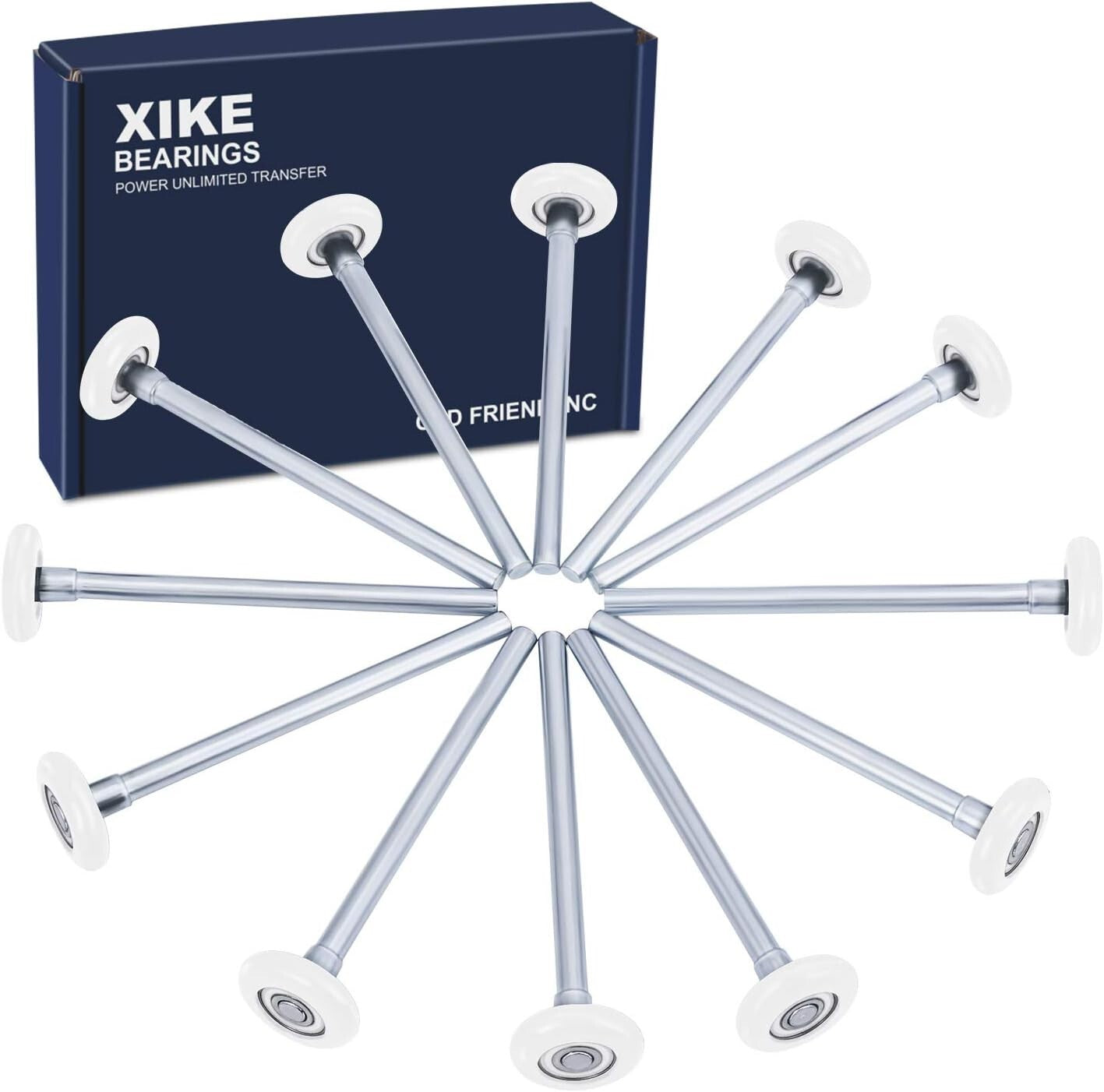 12 Pack 2" Nylon Casters with 7" Stem - High Load & Quiet Precision Bearings