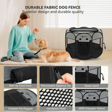 Load image into Gallery viewer, 360-Degree Views Dark Grey Puppy Playpen - Portable and Waterproof for All Pets