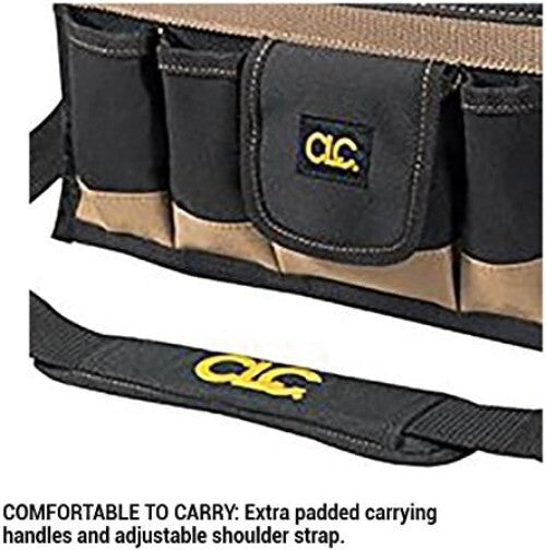 CLC 16 In. Tool Bag with Padded Handles & Compartment Tray for Tool Organization