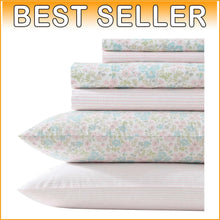 Load image into Gallery viewer, Chic Jaynie Pink Queen Sheet Set - Premium Cotton, Deep Pocket &amp; 4 Pillowcases