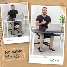 Load image into Gallery viewer, Sleek Black Under Desk Cable Management Rack – Effortless Installation Anywhere
