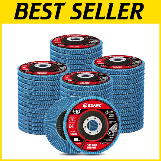Premium 4 1/2 x 7/8-Inch Zirconia Flap Discs - Type 29 for Professional Grinders