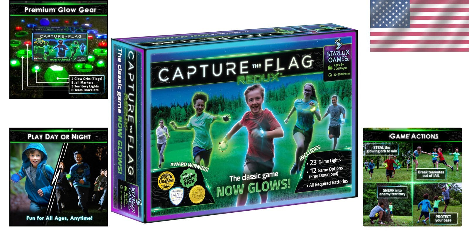 Light-Up Capture The Flag Game for All Ages - Enjoy Active Family Fun Outdoors!