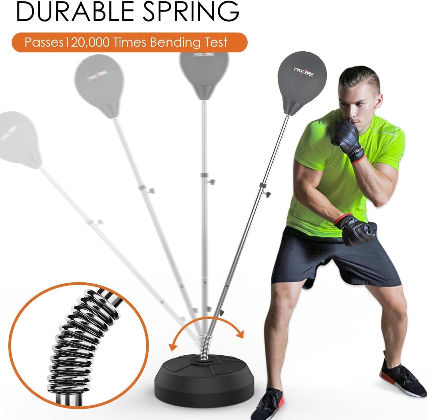 Height-Adjustable Reflex Boxing Bag Kit - Ideal for All Ages and Skill Levels