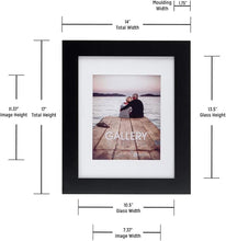 Load image into Gallery viewer, Versatile Black Wood Frame for 8x10/11x14 Photos - Wall/Tabletop Mounting