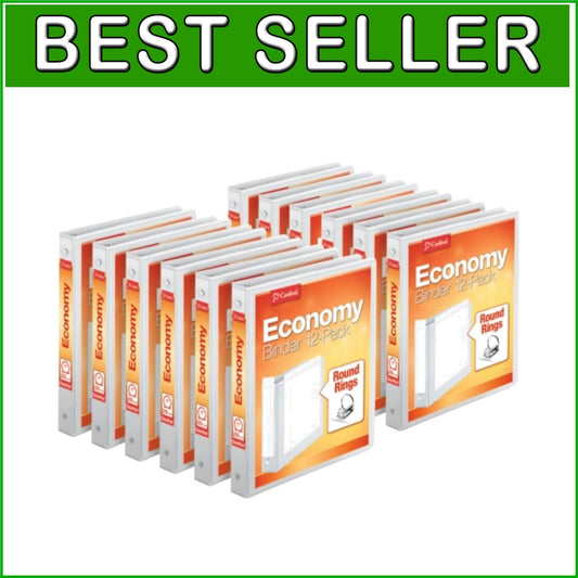 Economical 12-Pack of ClearVue 1-Inch Round Ring Binders with XtraLife Cover