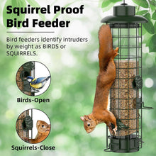 Load image into Gallery viewer, Weatherproof Hanging Bird Feeder - Ideal for Finches, Cardinals &amp; Chickadees