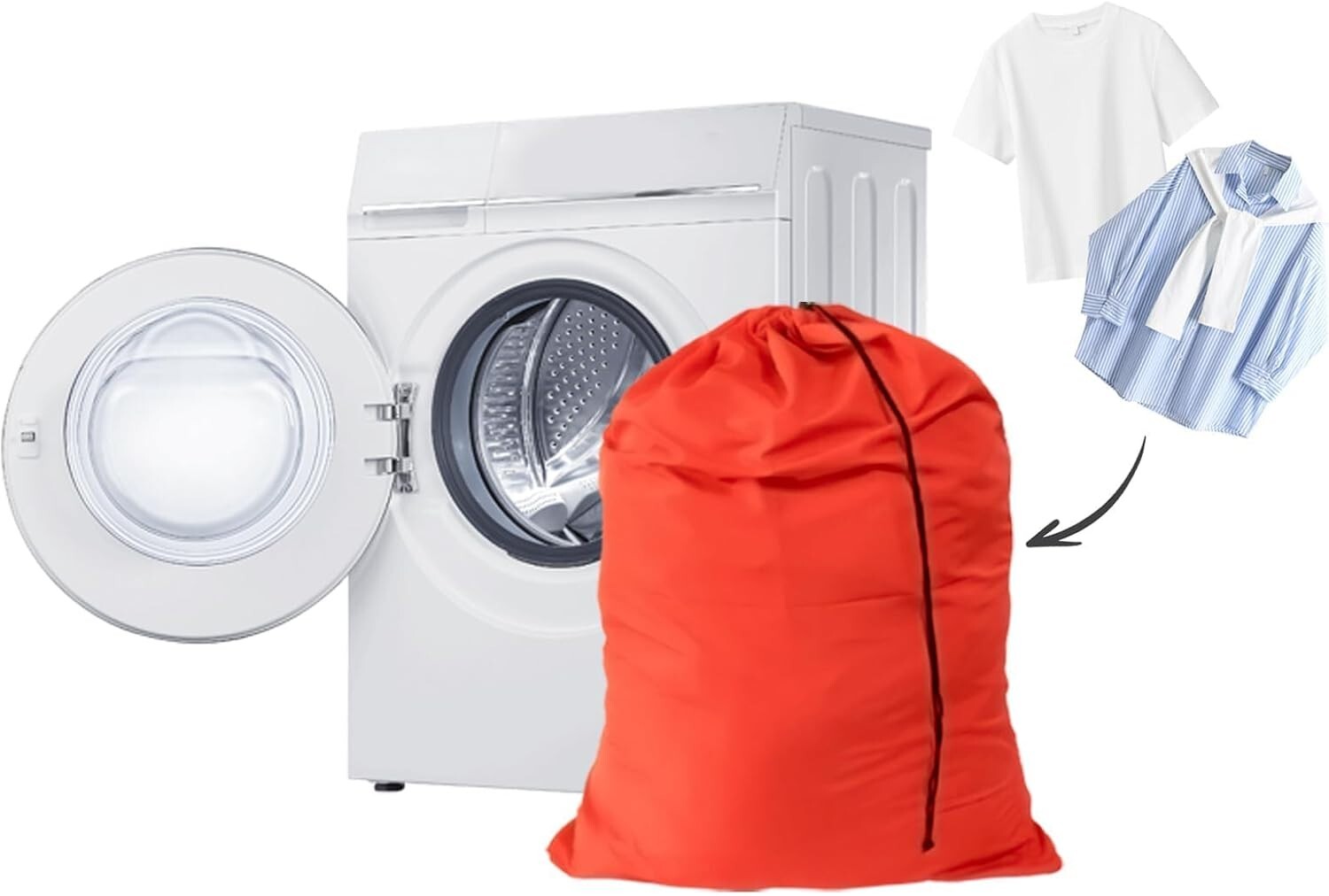 Machine Washable Extra Large Drawstring Laundry Bags - 12 Pack for Everyday Use