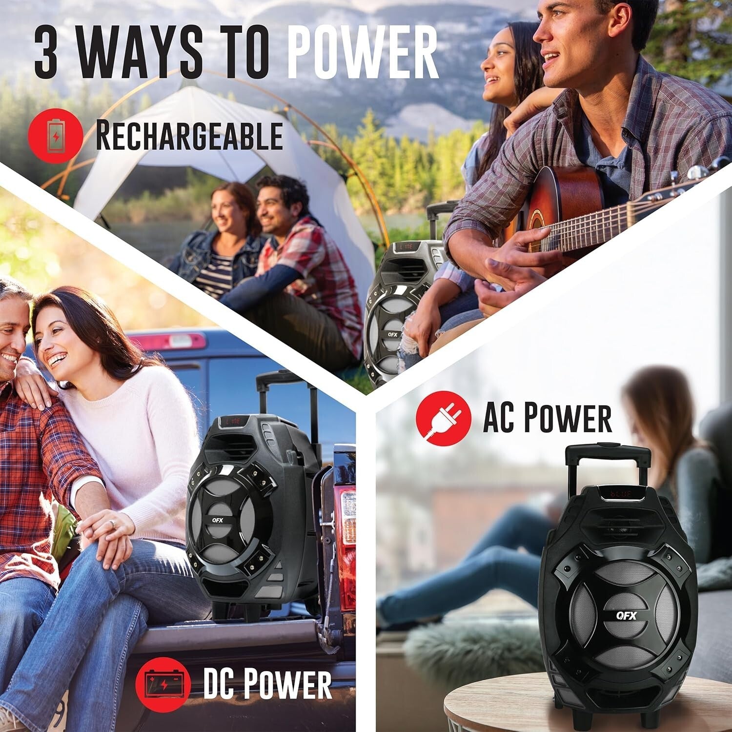 Compact Portable Music Speaker with Bluetooth & FM Radio - Ideal for Any Event