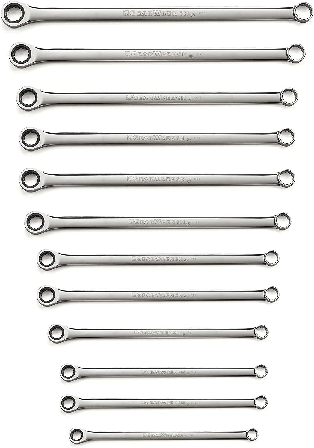 12-Piece Metric Ratcheting Wrench Set with XL Gearbox Design for Ultimate Torque