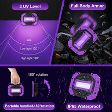 Load image into Gallery viewer, Portable 2 Pack Magnetic Black Light with 5000mAh Battery - Perfect for Parties