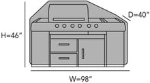 Load image into Gallery viewer, Elite 300D Black Polyester BBQ Cover - 98 Inch Weather Shield for Outdoor Grills