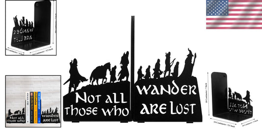 Unique Decorative Bookends in Sturdy Steel - Ideal for Home & Office Decor