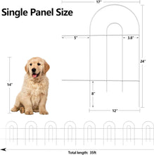 Load image into Gallery viewer, Elegant White Metal Garden Edging 35ft for Animals - Easy Setup &amp; Customizable