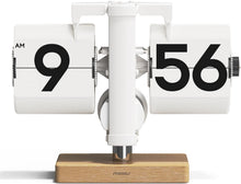 Load image into Gallery viewer, Cordless Wood Mini Flip Desk Clock with Large Numbers - Ideal for Any Setting